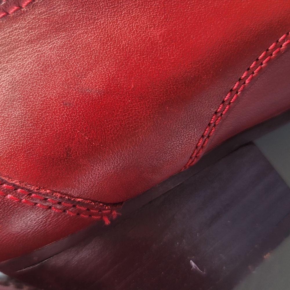 SOLD Reba Red Ankle Booties Cowboy boots - Picture 7 of 7